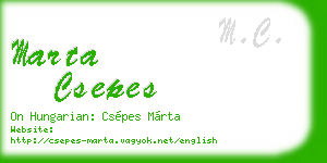 marta csepes business card