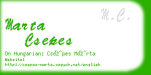 marta csepes business card